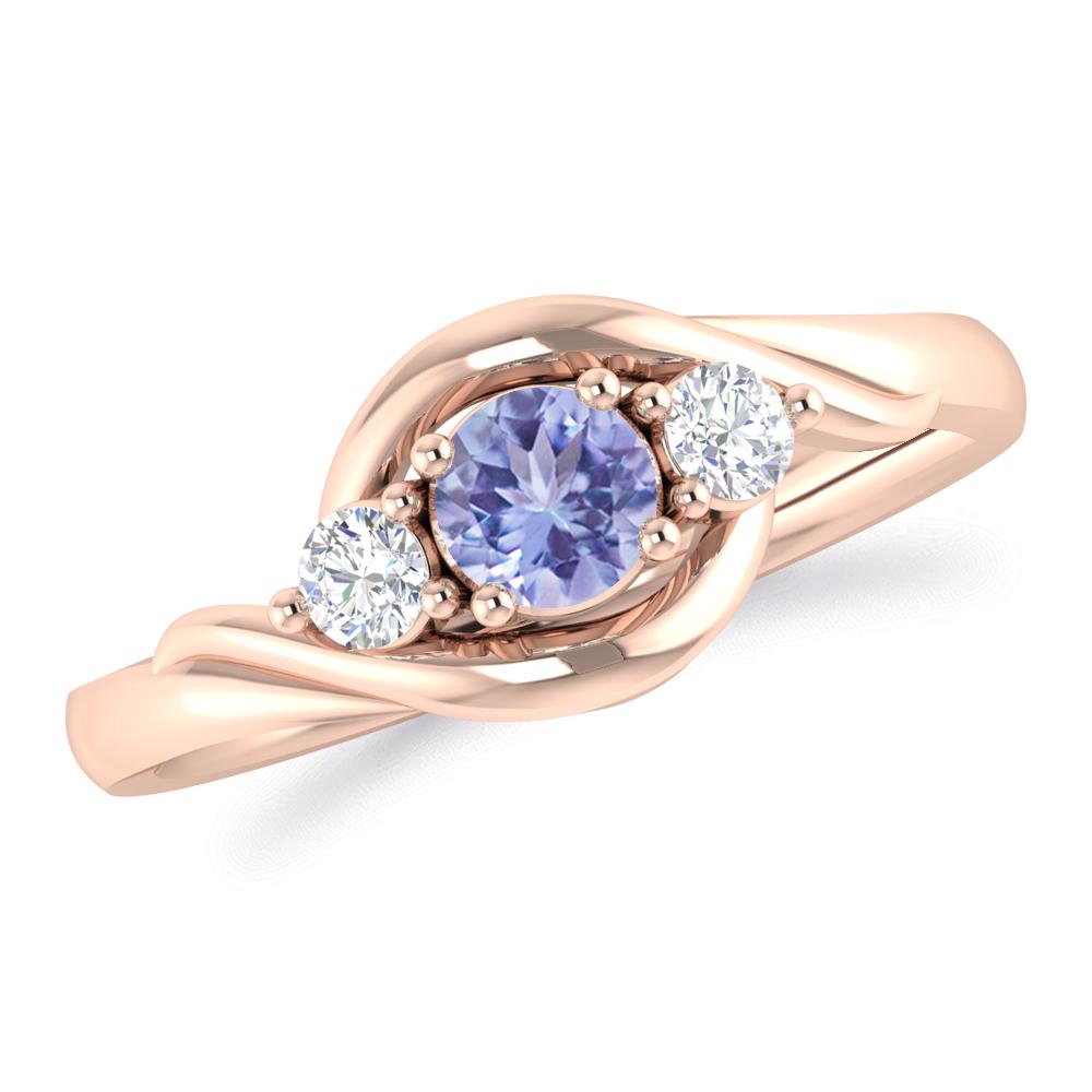 Rose Gold - Tanzanite