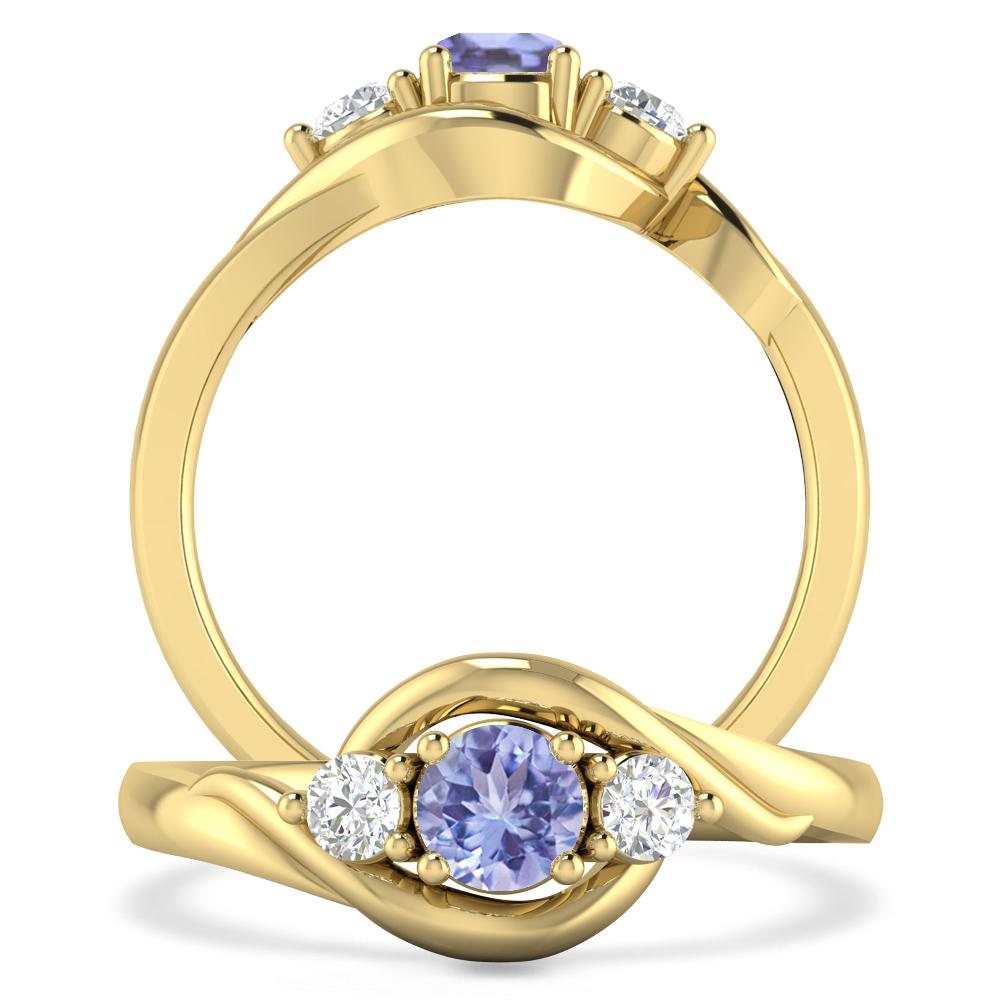 Yellow Gold - Tanzanite