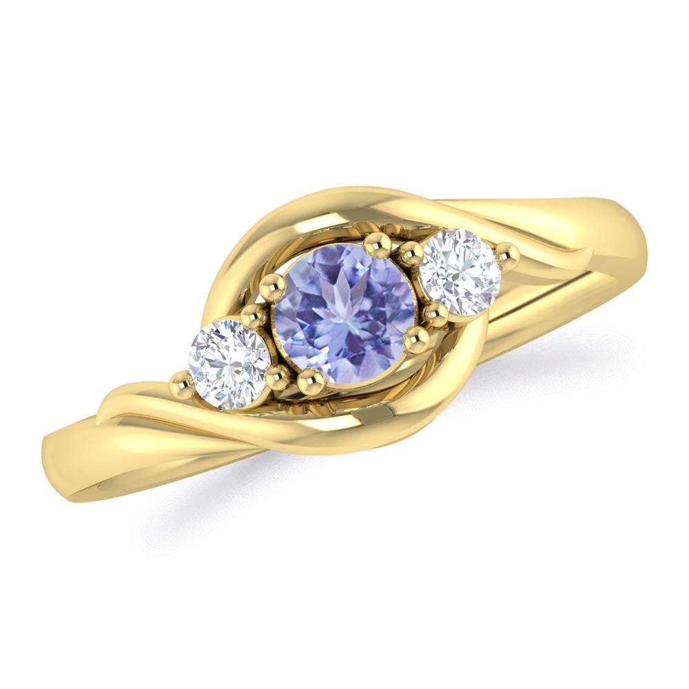 Yellow Gold - Tanzanite