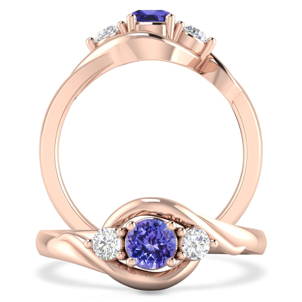 Rose Gold - Tanzanite