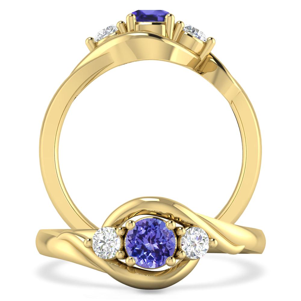 Yellow Gold - Tanzanite