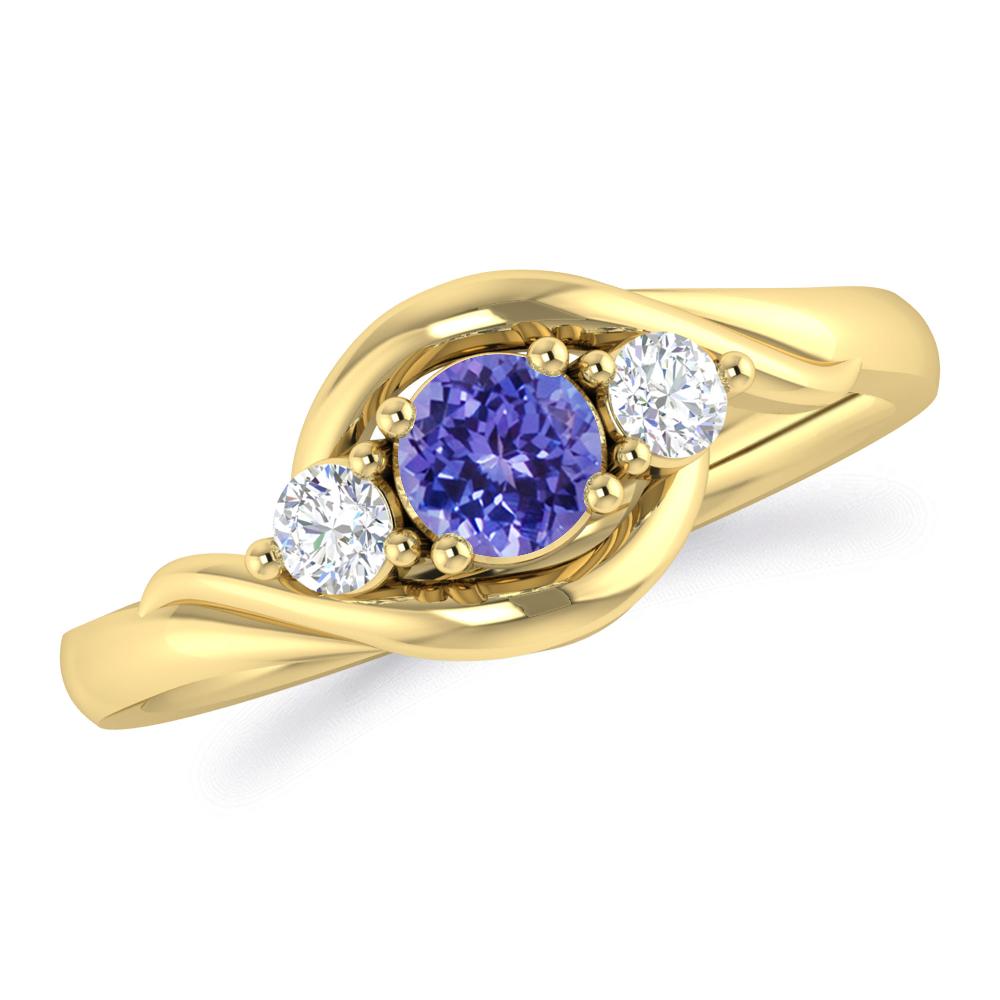 Yellow Gold - Tanzanite