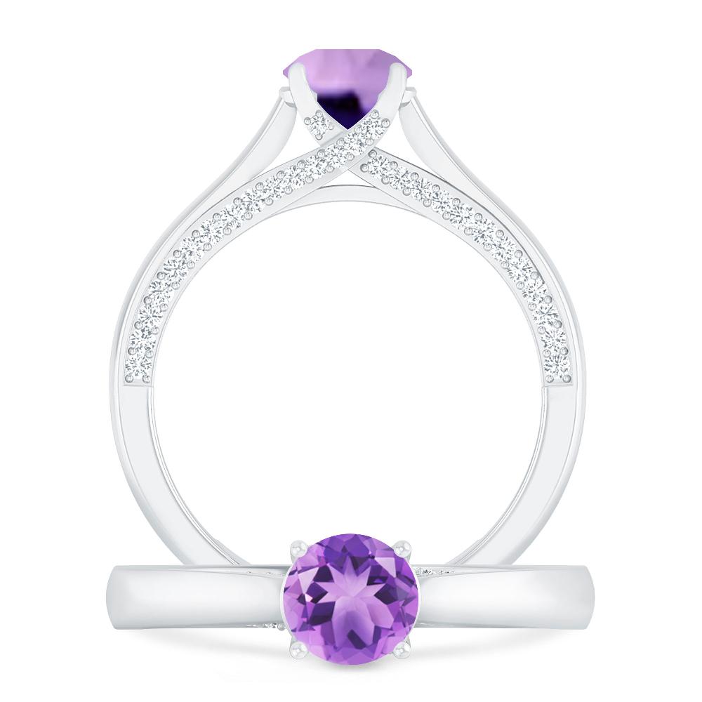 White Gold - Amethyst