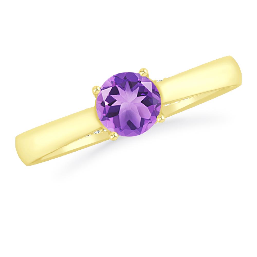 Yellow Gold - Amethyst