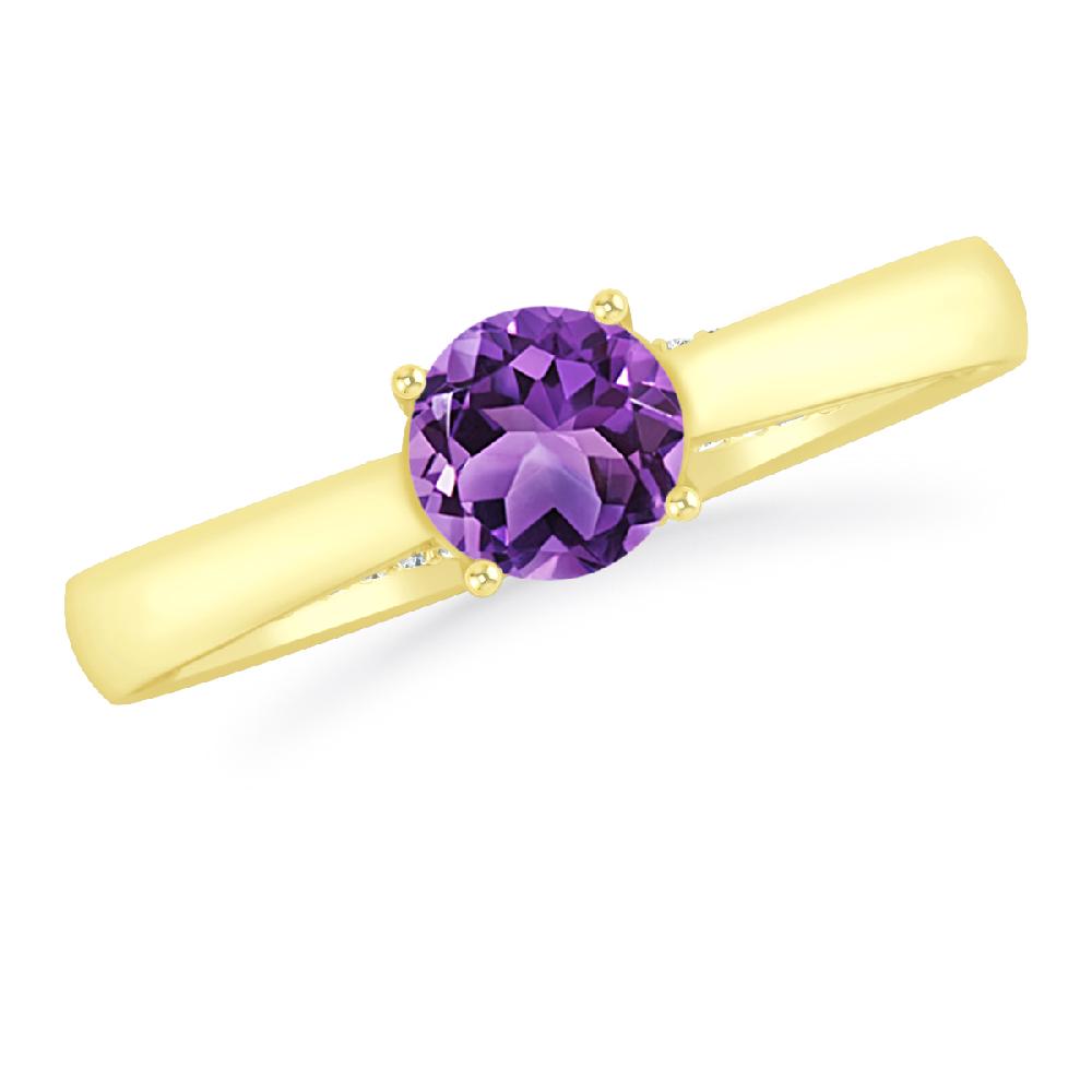 Yellow Gold - Amethyst