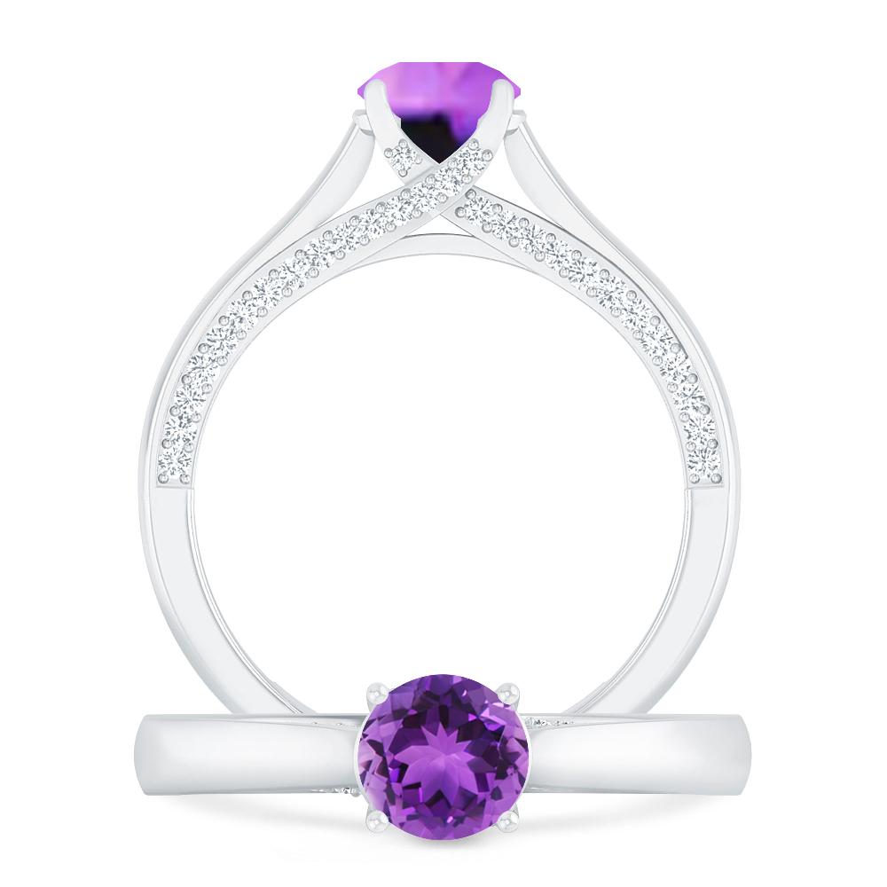 White Gold - Amethyst