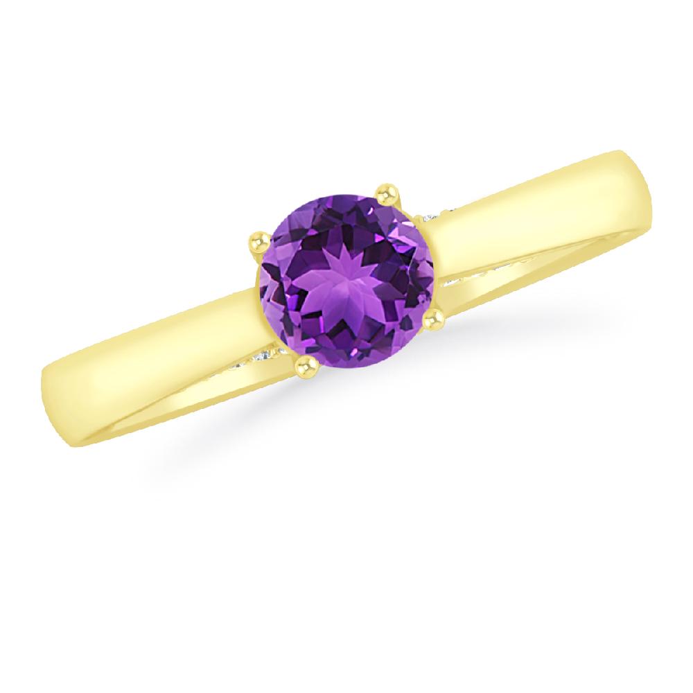 Yellow Gold - Amethyst