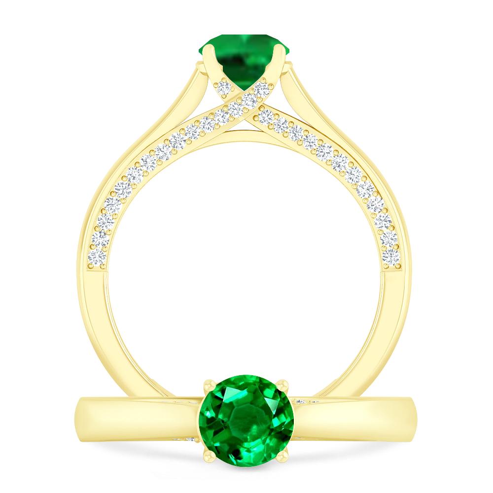 Yellow Gold - Emerald