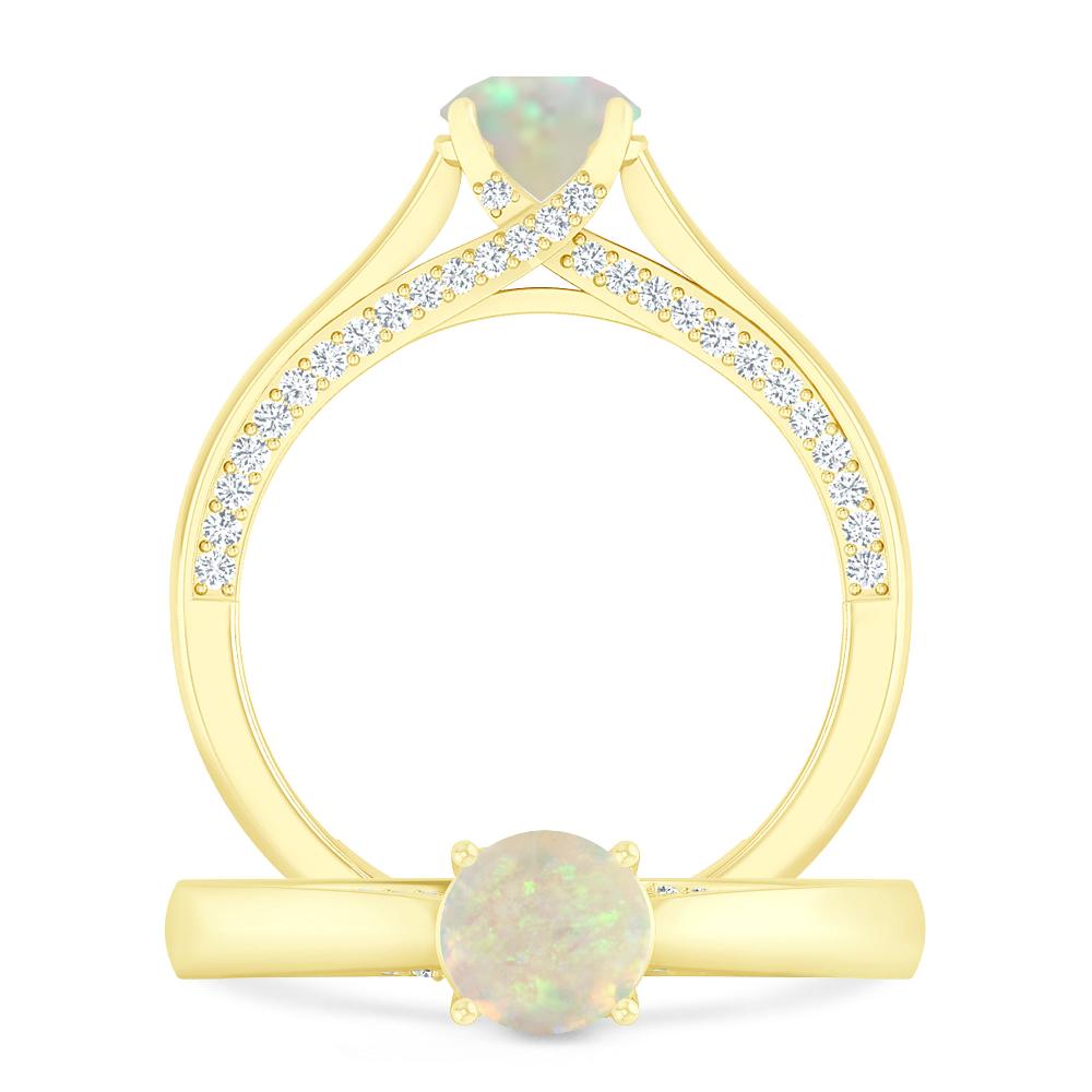 Yellow Gold - Opal