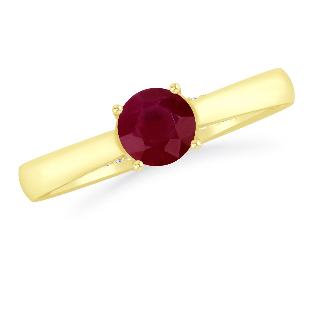 Yellow Gold - Ruby