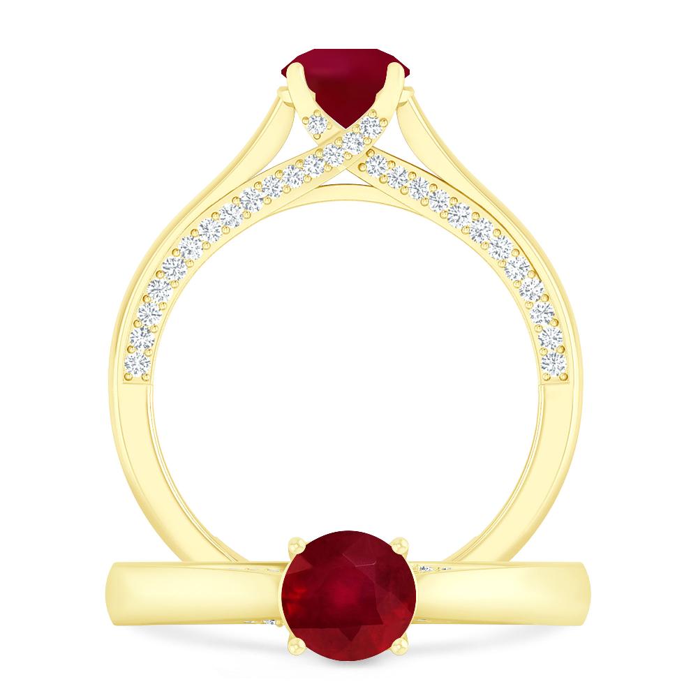 Yellow Gold - Ruby