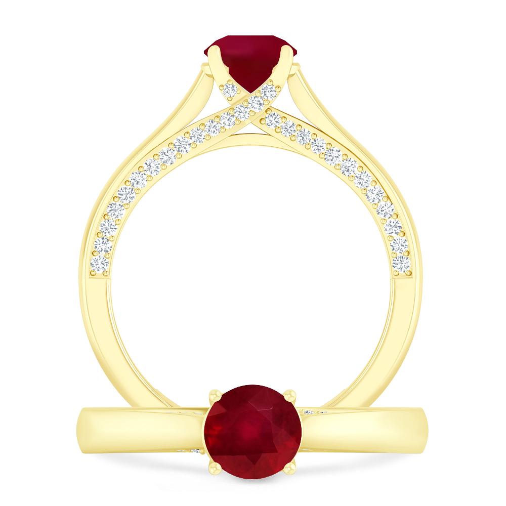 Yellow Gold - Ruby