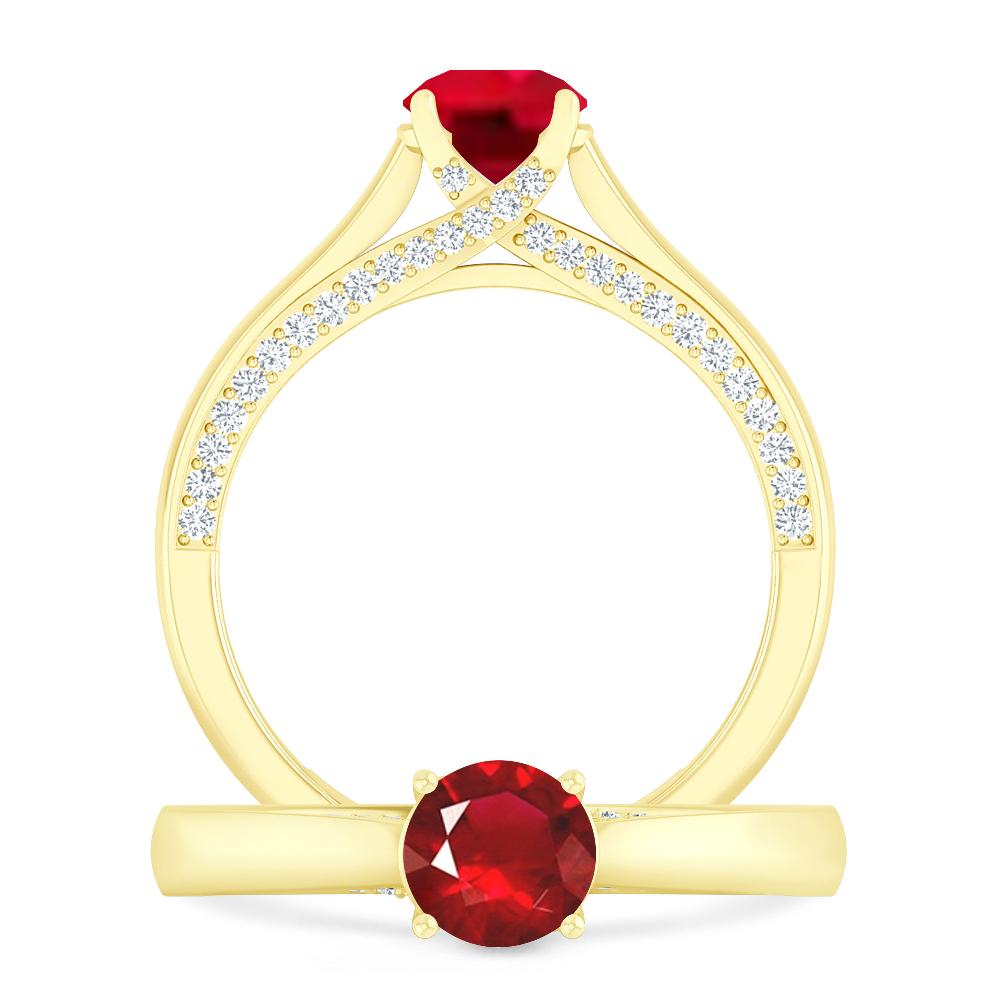 Yellow Gold - Ruby