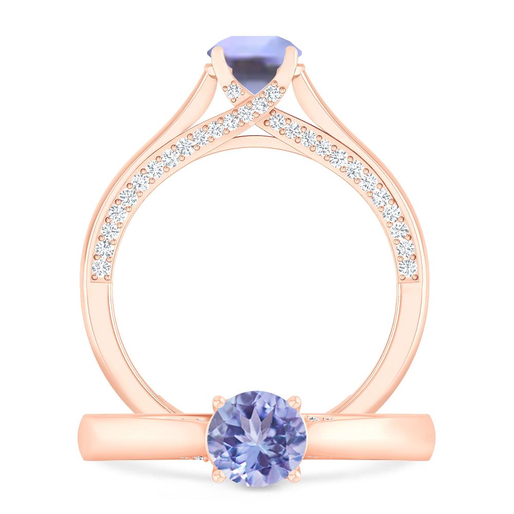 Rose Gold - Tanzanite