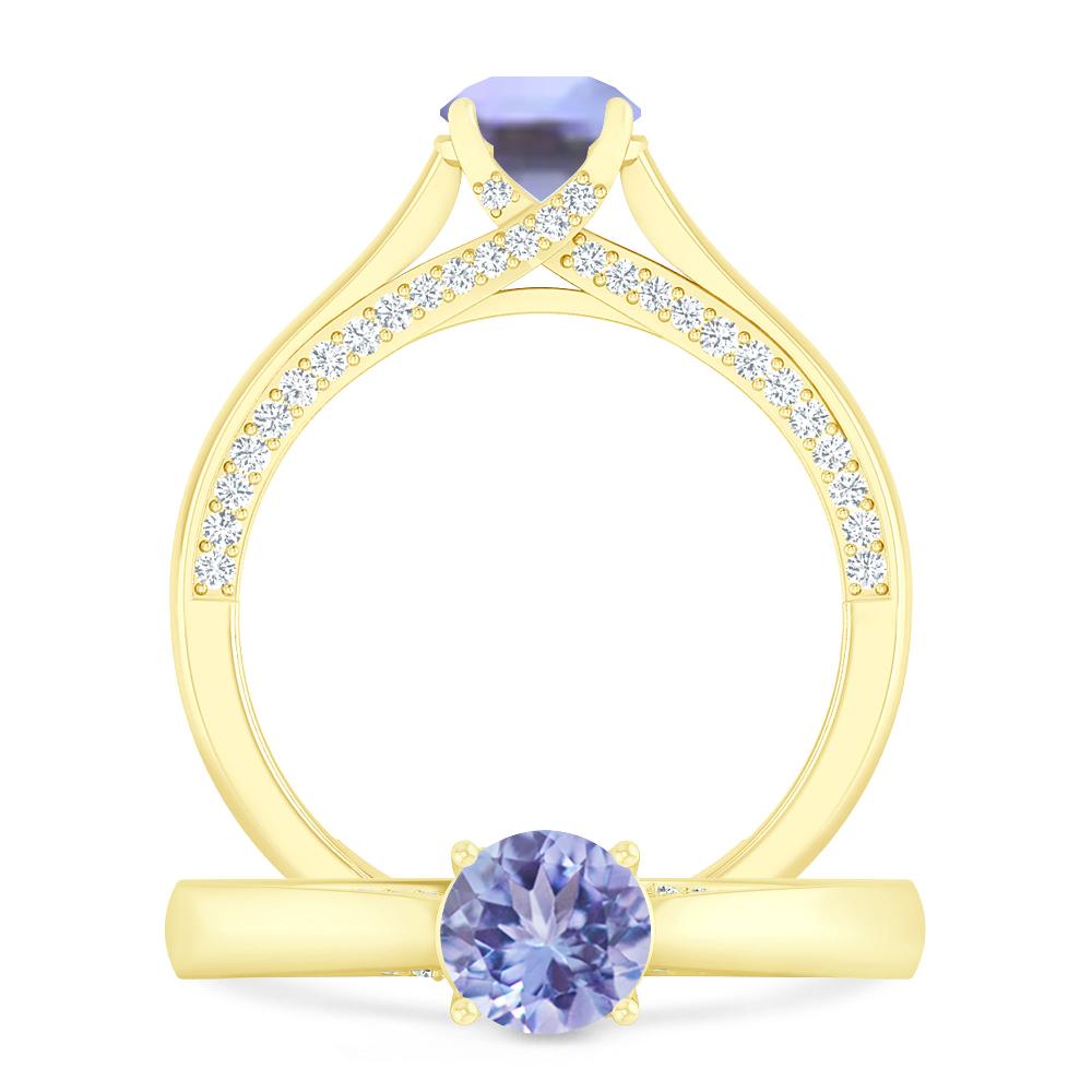 Yellow Gold - Tanzanite