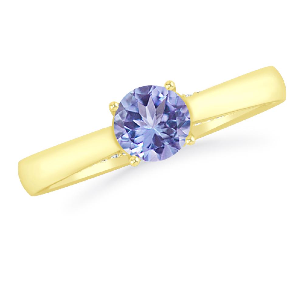 Yellow Gold - Tanzanite