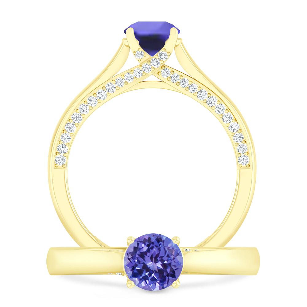 Yellow Gold - Tanzanite