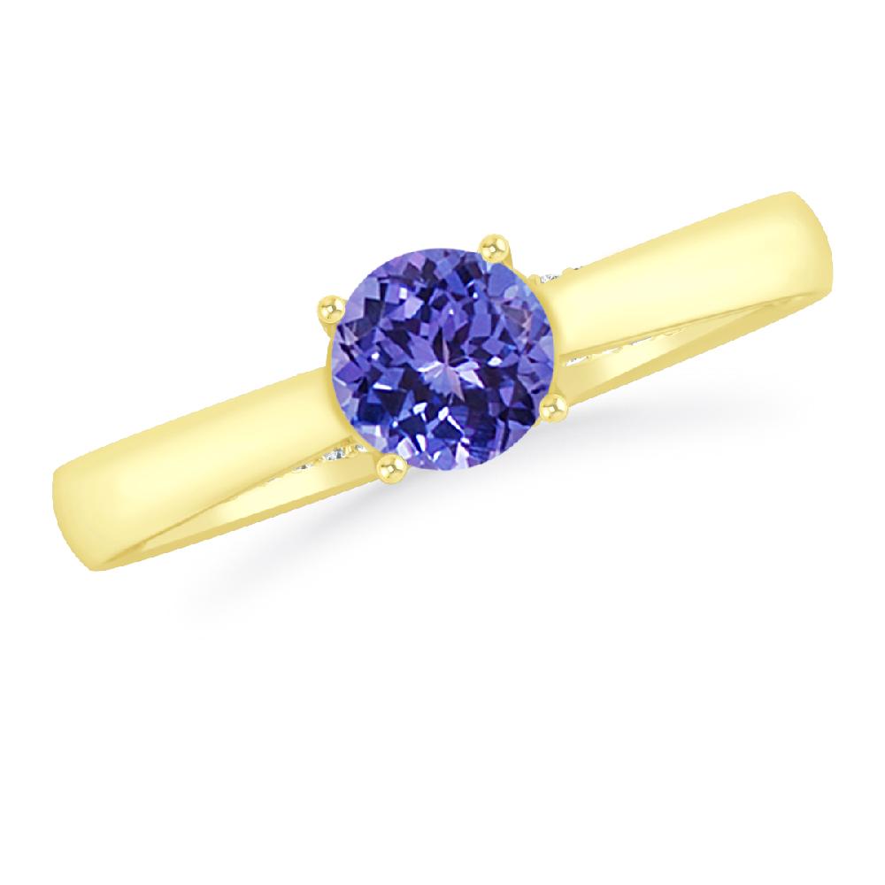 Yellow Gold - Tanzanite