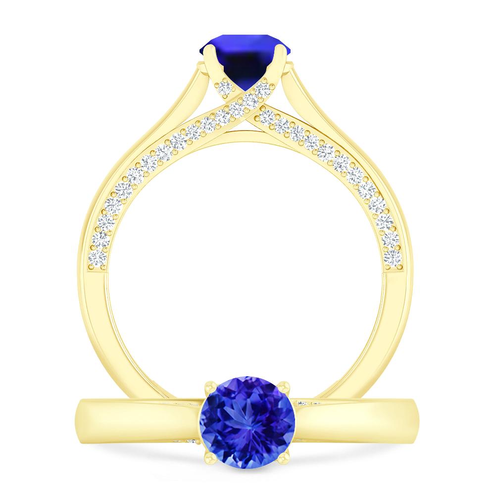 Yellow Gold - Tanzanite