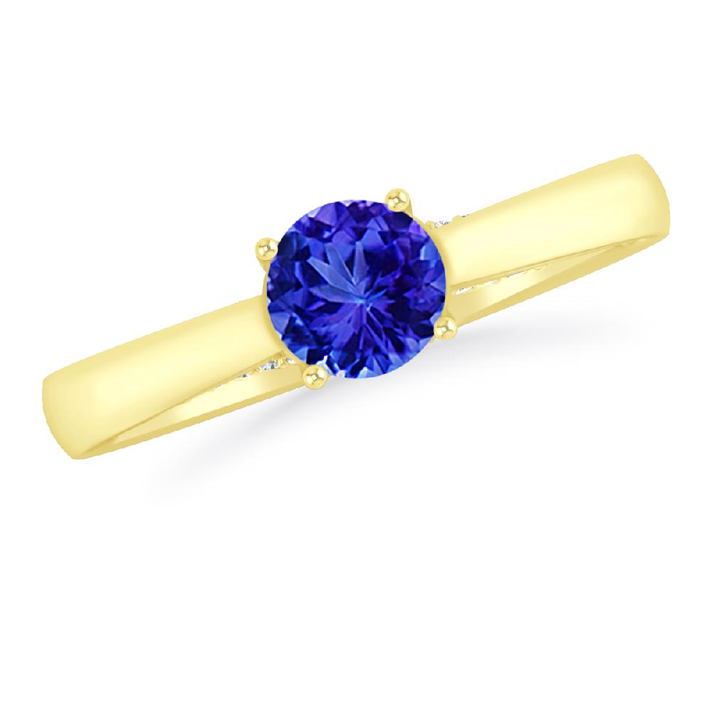 Yellow Gold - Tanzanite