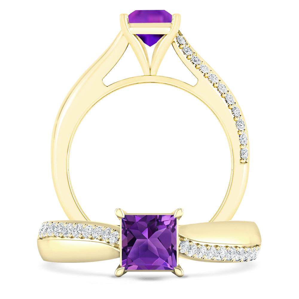 Yellow Gold - Amethyst