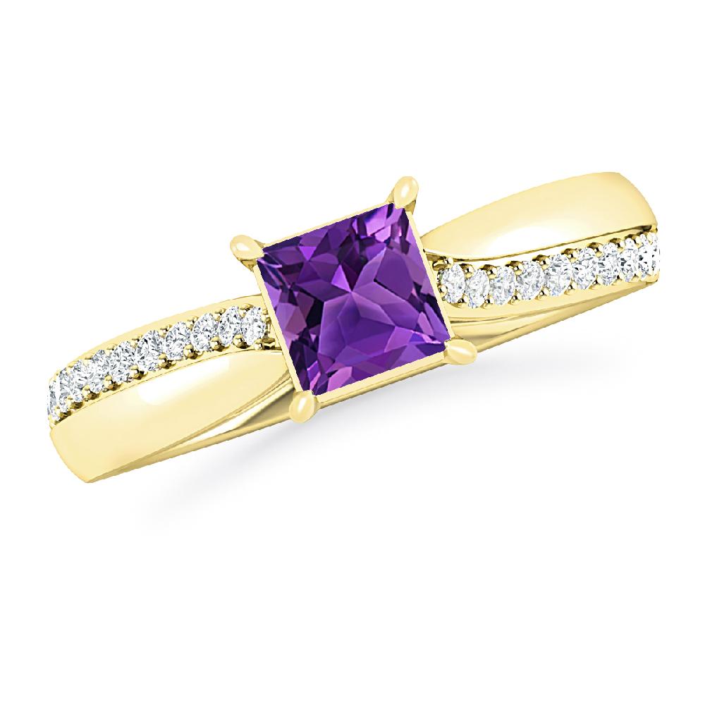 Yellow Gold - Amethyst