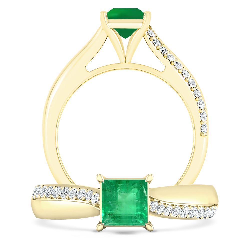 Yellow Gold - Emerald