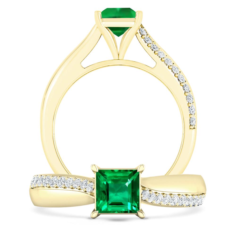 Yellow Gold - Emerald