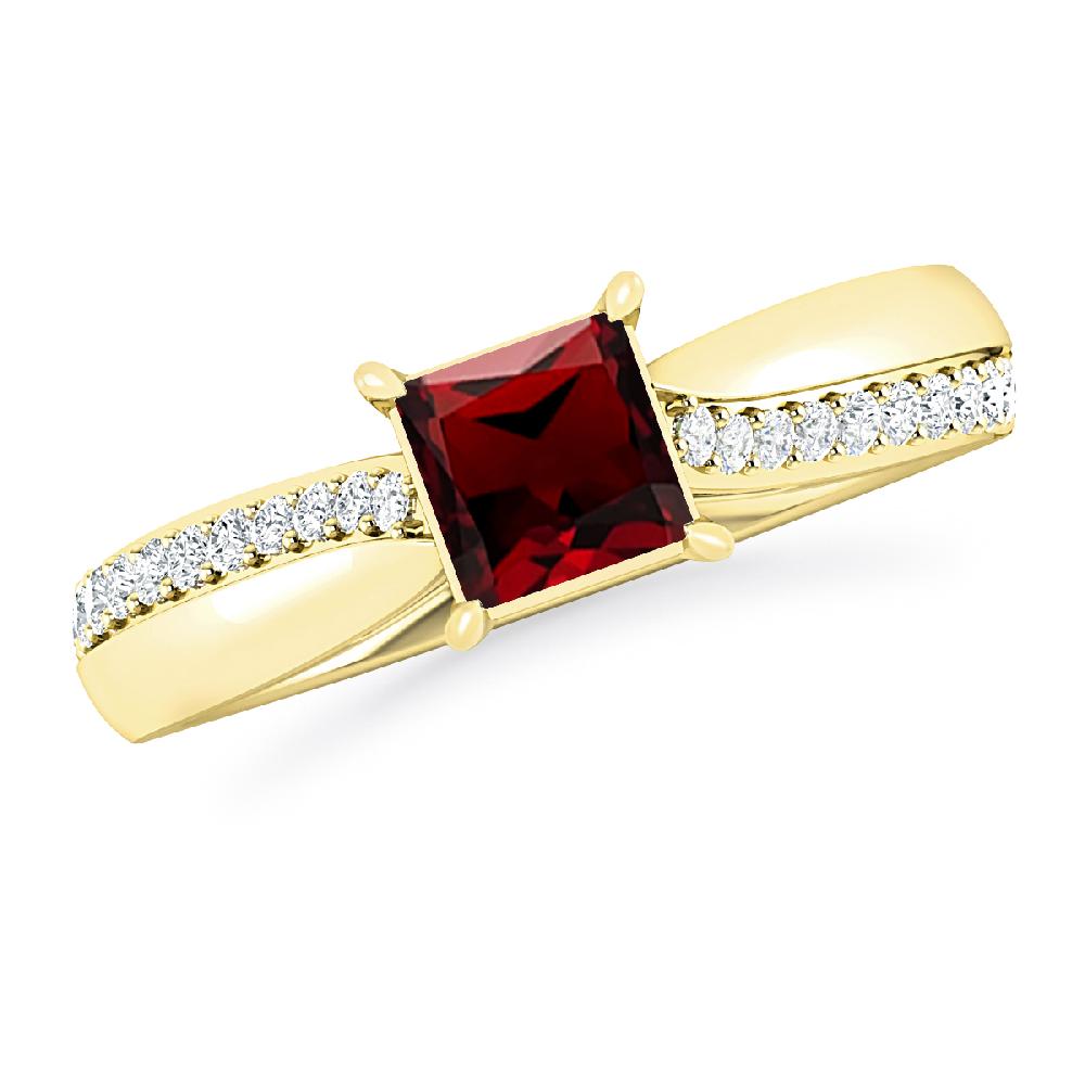 Yellow Gold - Garnet