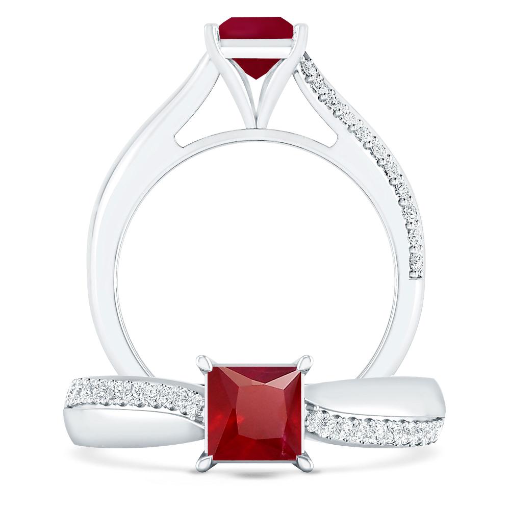 White Gold - Ruby