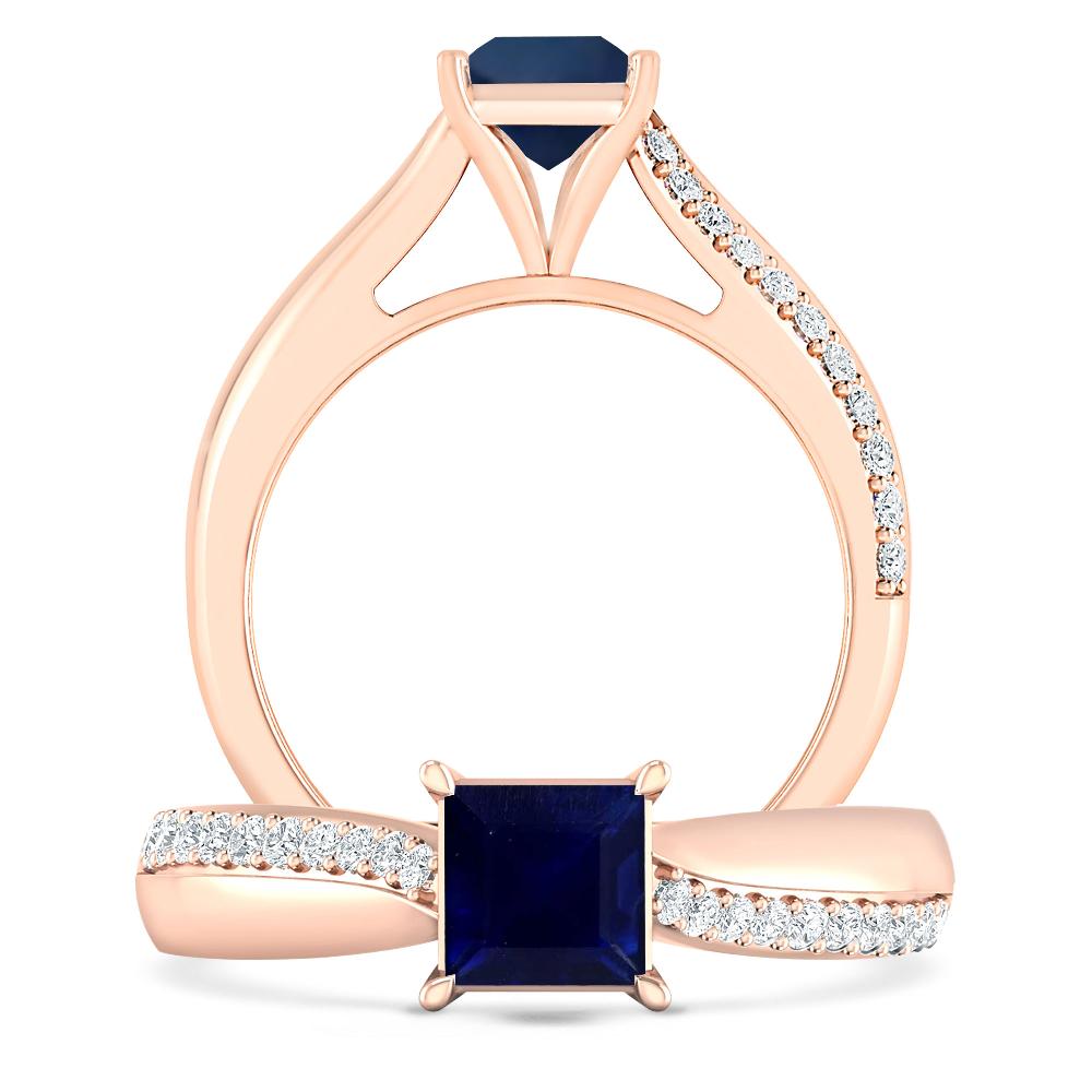 Rose Gold - Sapphire
