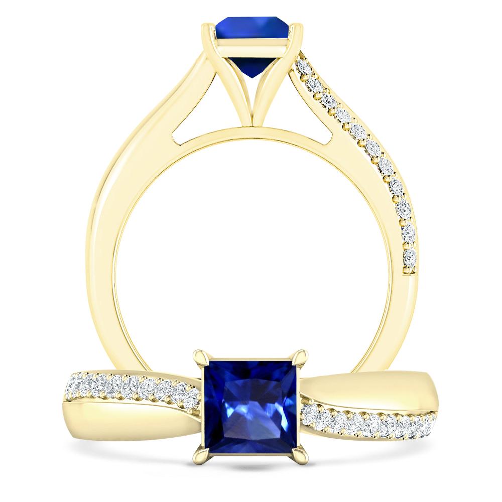 Yellow Gold - Sapphire