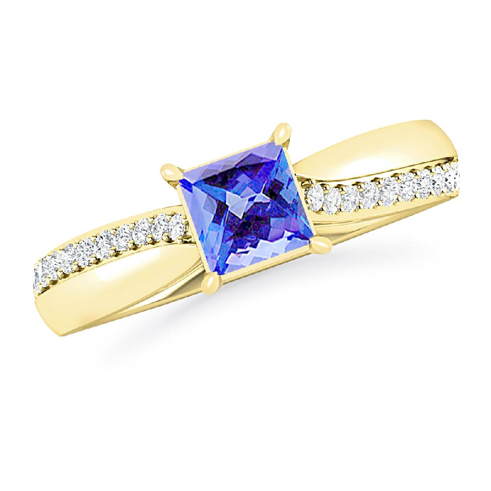 Yellow Gold - Tanzanite