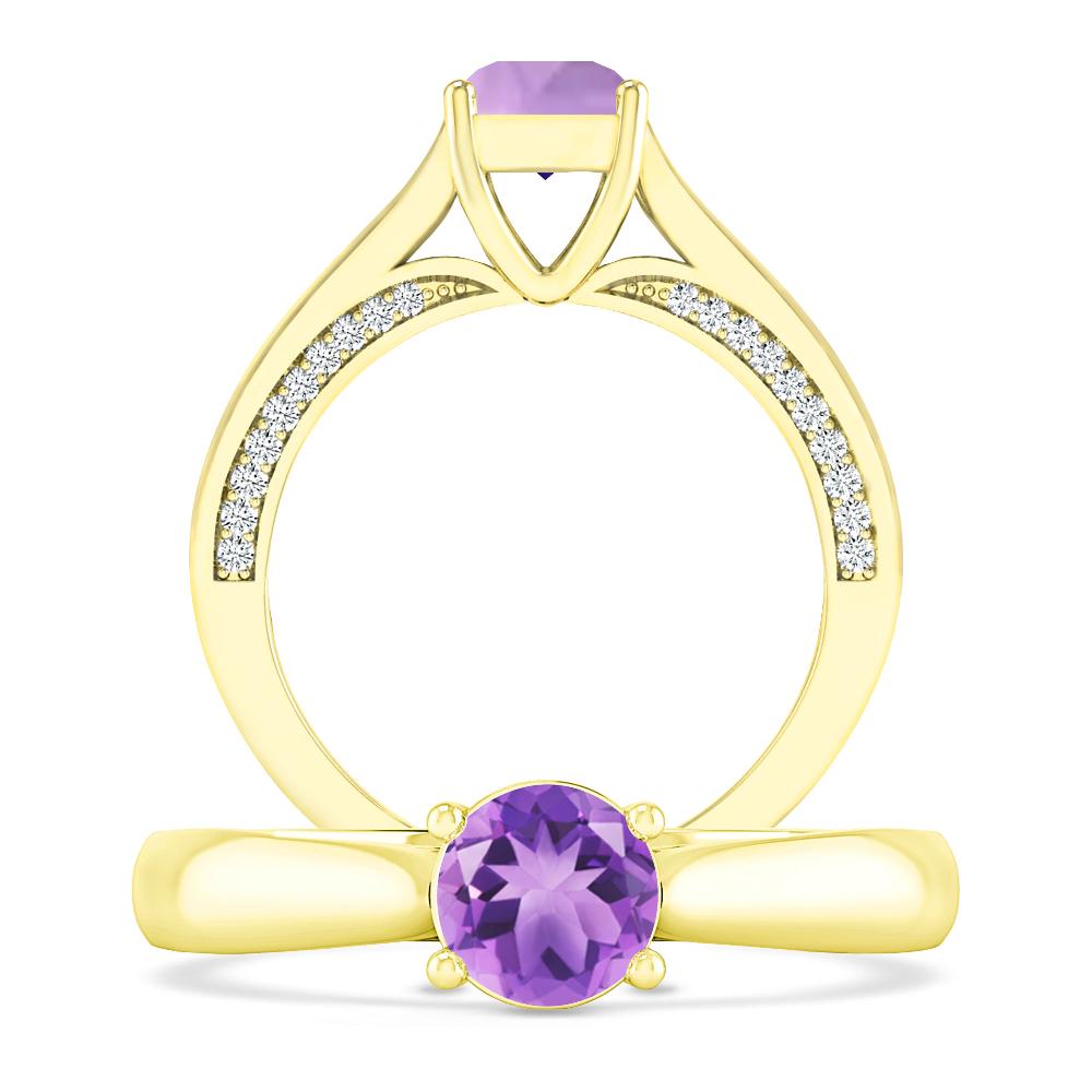 Yellow Gold - Amethyst