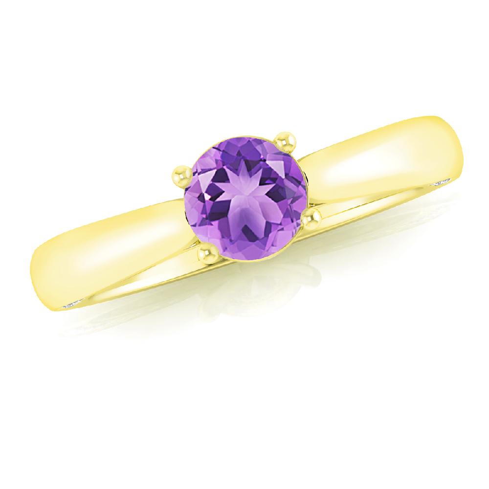 Yellow Gold - Amethyst