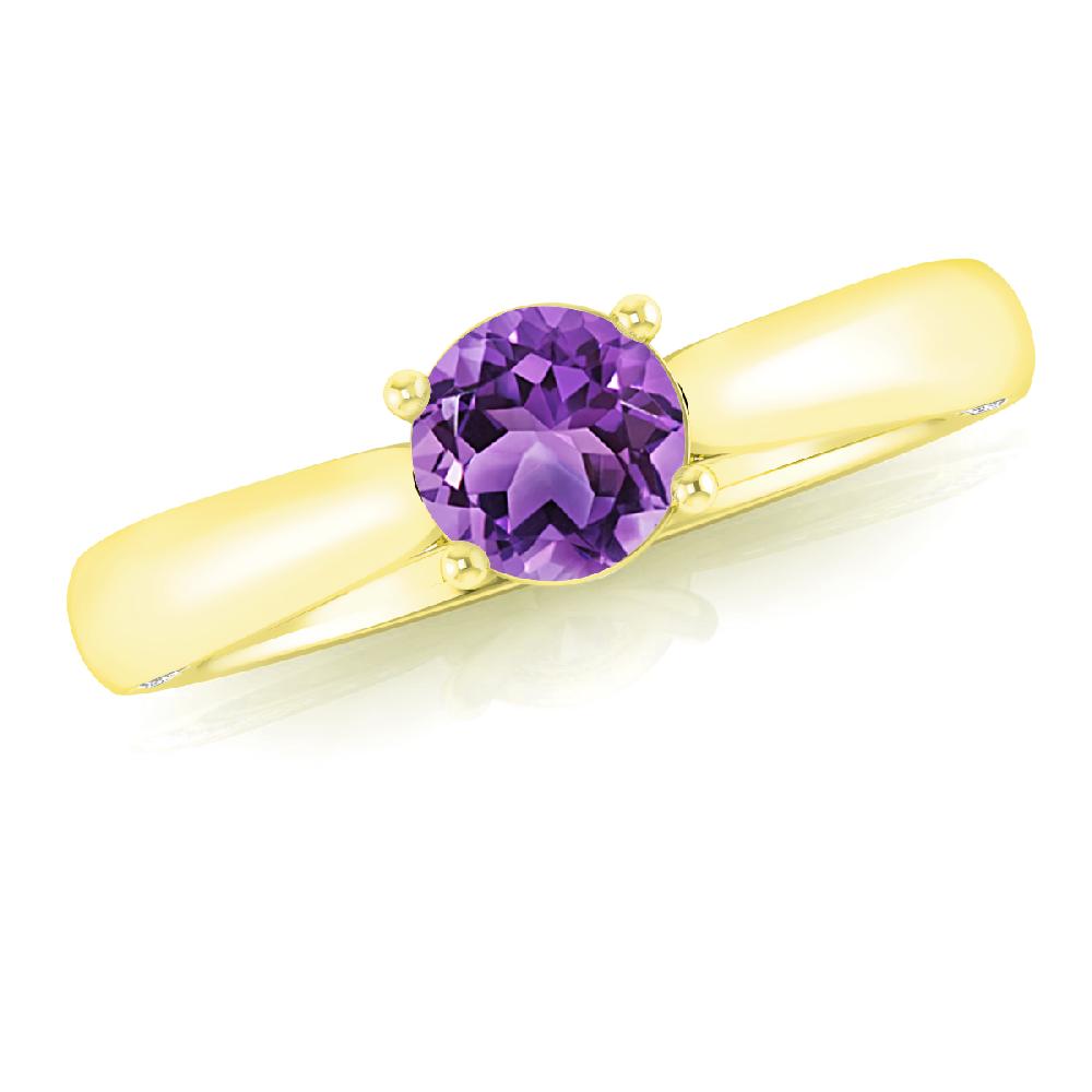 Yellow Gold - Amethyst