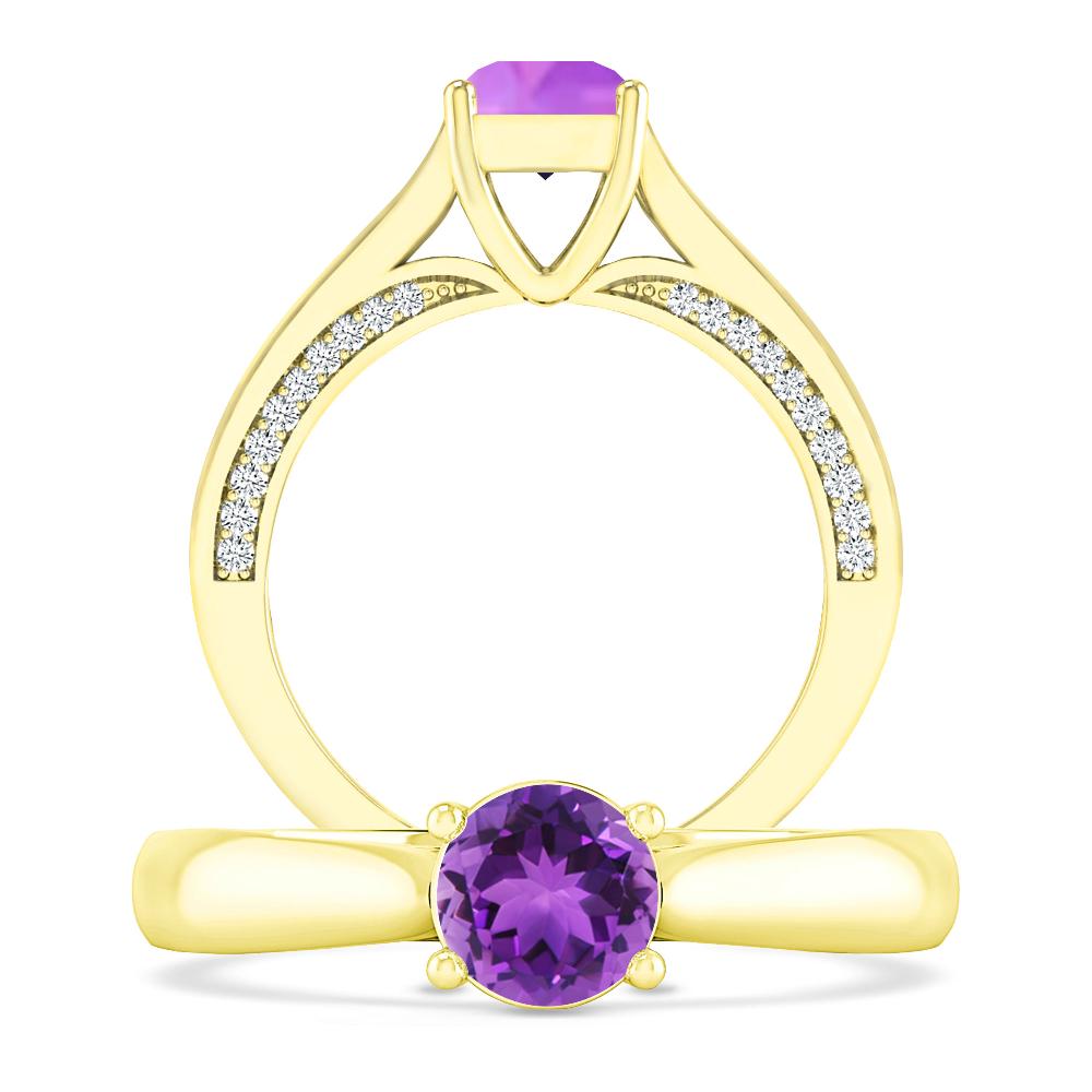 Yellow Gold - Amethyst