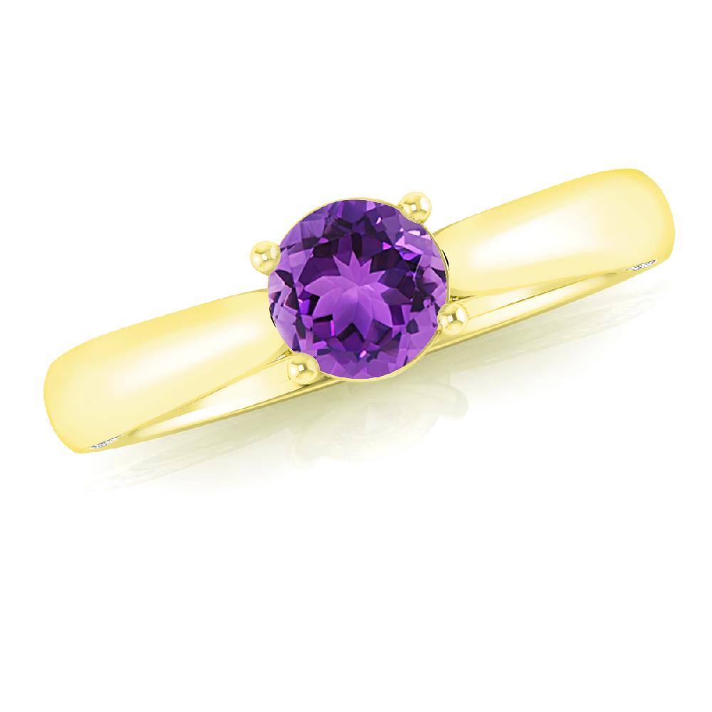 Yellow Gold - Amethyst