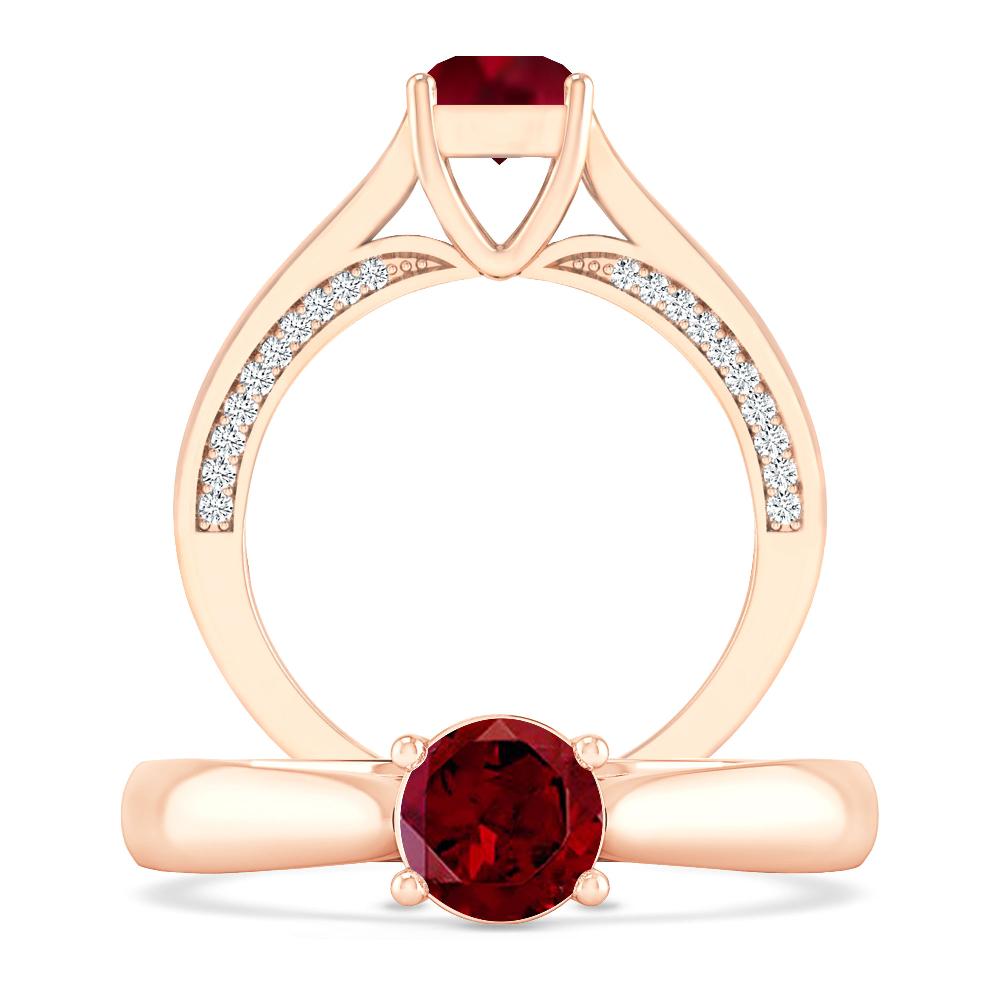 Rose Gold - Garnet