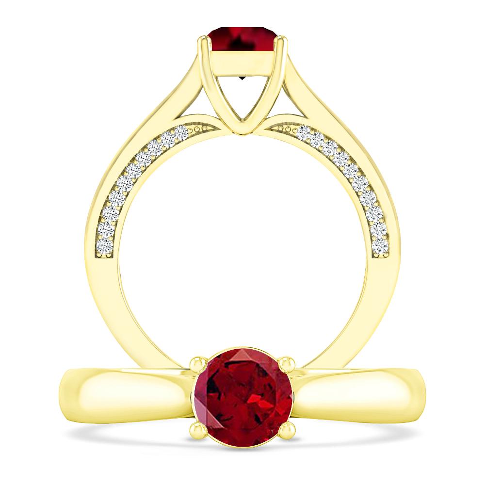 Yellow Gold - Garnet