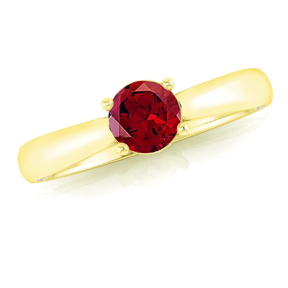 Yellow Gold - Garnet