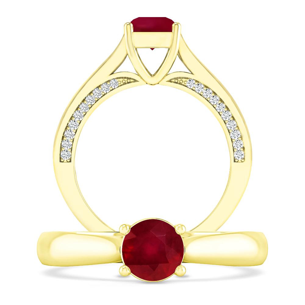 Yellow Gold - Ruby