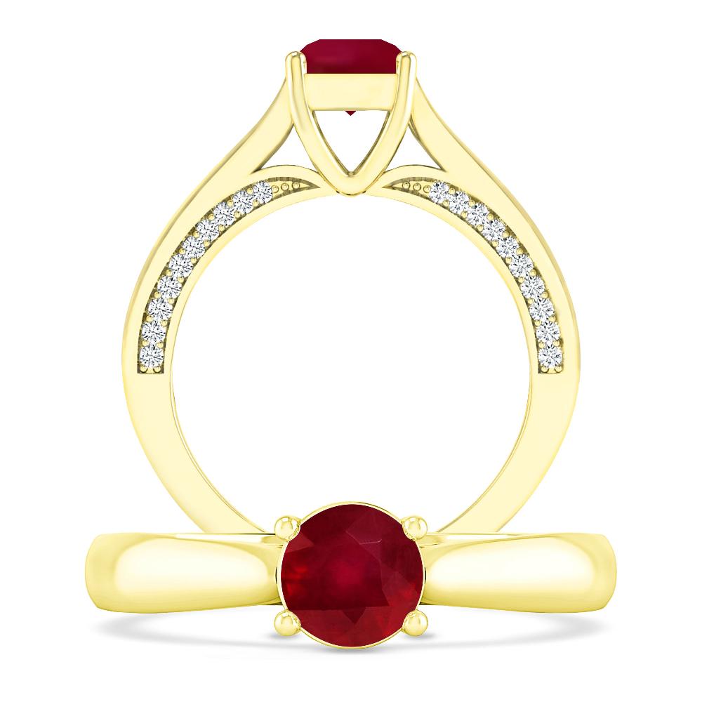 Yellow Gold - Ruby