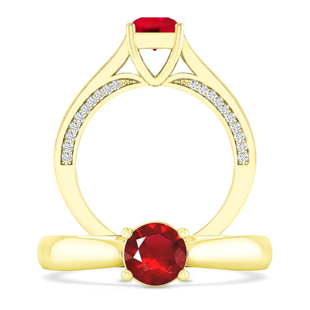 Yellow Gold - Ruby