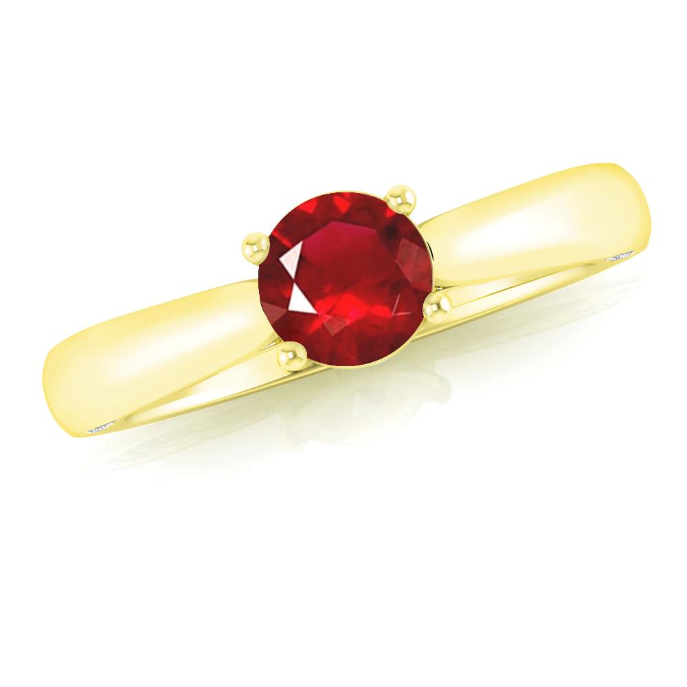 Yellow Gold - Ruby