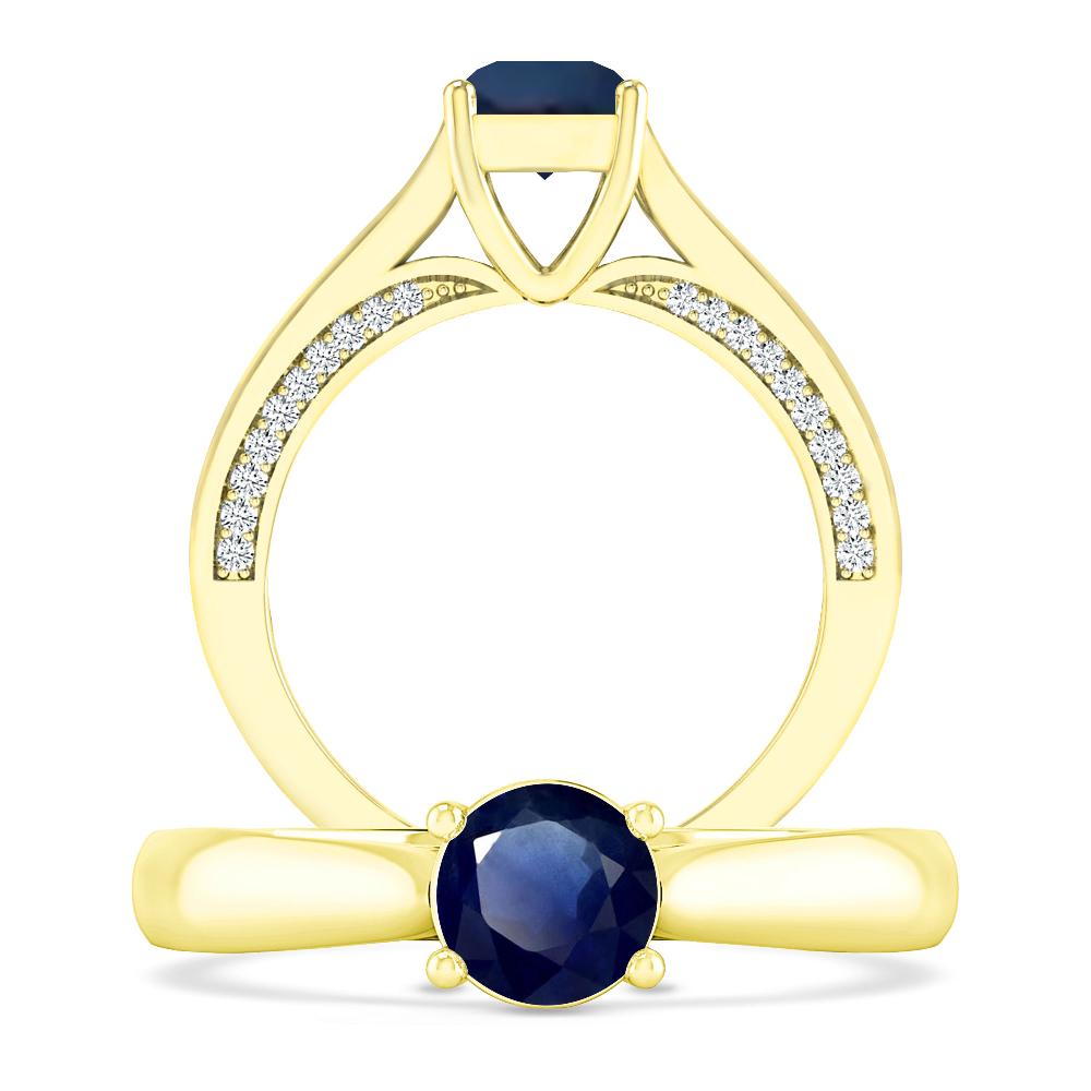 Yellow Gold - Sapphire