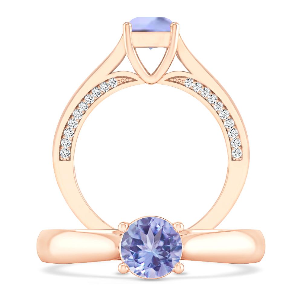 Rose Gold - Tanzanite
