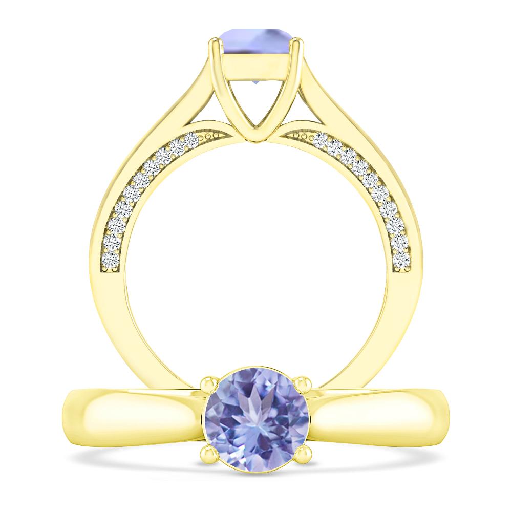 Yellow Gold - Tanzanite