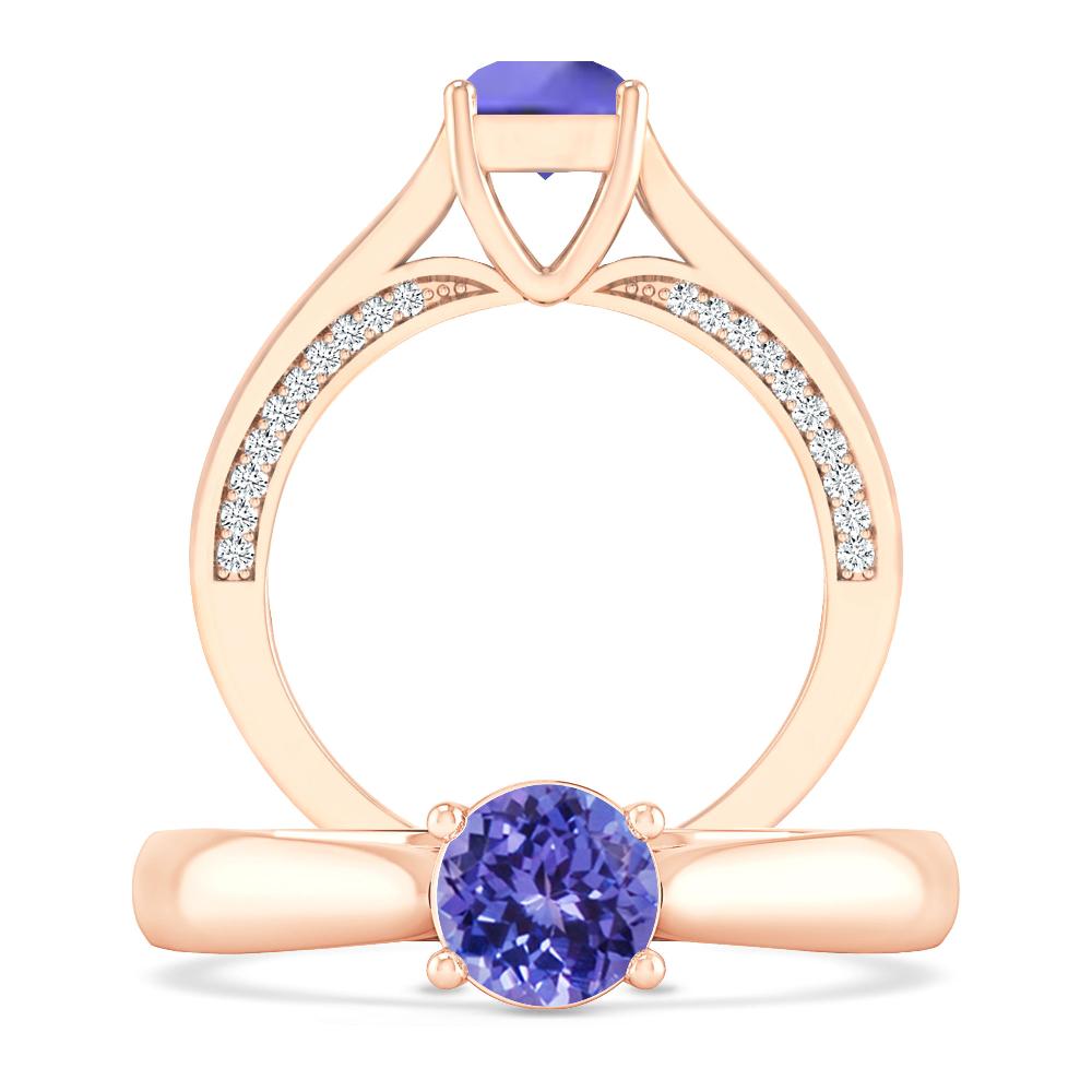 Rose Gold - Tanzanite