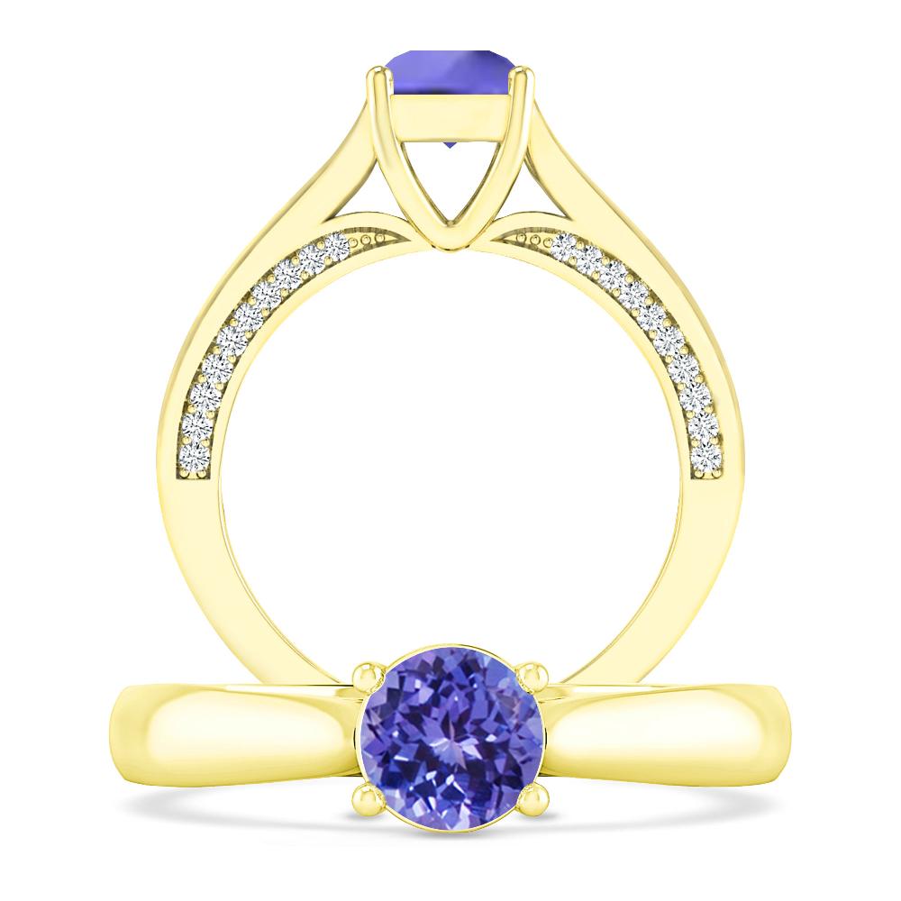 Yellow Gold - Tanzanite